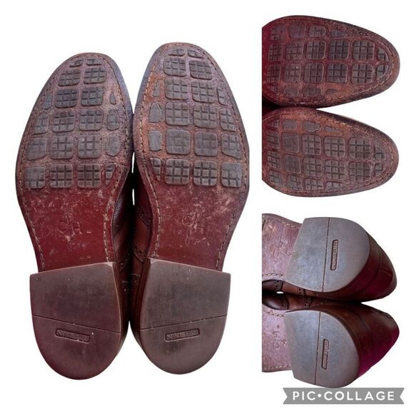 Cole Haan British Tan-Dark Chocolate Classic Modern Wingtip Lace Up Men Sz 10 main image 5